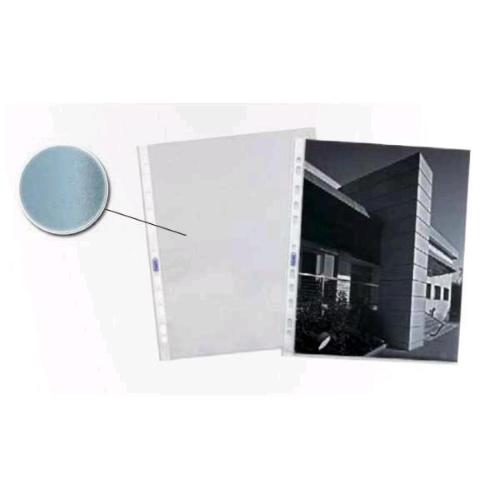 FAVORIT AIR BUSTE CON FORATURA UNIVERSALE IN PP CM 21X29.7 A4 BUCCIA ARANCIA TRASPARENTE CONF 100 Pz.