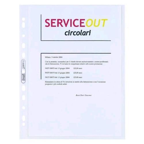 FAVORIT L'ORIGINALE BUSTE CON FORATURA UNIVERSALE IN PP CM 24X30.5 A4 LISCIA TRASPARENTE CONF 25 Pz.