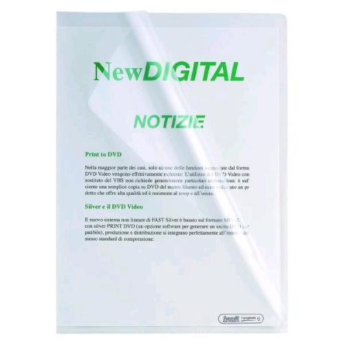 FAVORIT L'ORIGINALE CARTELLINE SENZA FORATURA IN PP CM32.2X23.2 A4 LISCIA TRASPARENTE CONF 25 Pz.