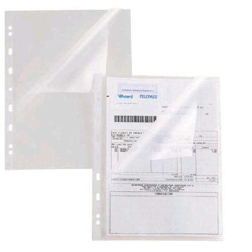 SEI ROTA ATLA T BUSTE CON FORATURA UNIVERSALE IN PP BUCCIA D'ARARNCIO CM 22X30 A4 TRASPARENTE CONF 25 PZ.