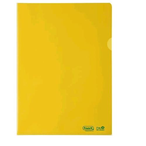 FAVORIT CARTELLINE A L IN POLIETILENE BIO BASED 220X300 mm GIALLO CONF 25 PZ.