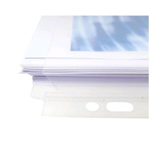 EXACOMPTA SOFT PLASTIC BUSTE CON FORATURA IN PP CM 21X29.7 A4 PORTAPROGETTI A SOFFIETTO DA 25 MM SENZA PATELLA TRASPARENTE COF 10 Pz.