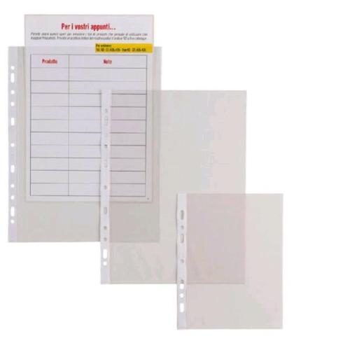 SEI ROTA ERCOLE BUSTE CON FORATURA UNIVERSALE IN PVC LISCIO CM 21X29.7 A4 TRASPARENTE CONF 25 Pz.