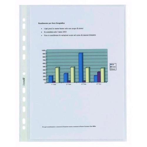 FAVORIT AIR SPECIAL BUSTE CON FORATURA UNIVERSALE IN PP CM 25X33.3 BUCCIA D'ARANCIO TRASPARENTE CONF 50 Pz.