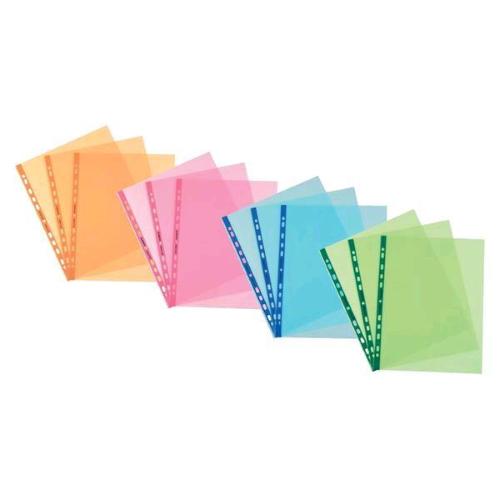 FAVORIT ART VERDE BUSTE CON FORATURA UNIVERSALE IN PP CM 22X30 A4 TRASPARENTE COLORATO VERDE CONF 25 Pz.