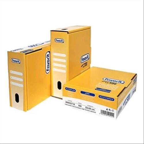 FAVORIT LINEAR LA 500 BUSTE CON FORATURA UNIVERSALE IN PP CM 22X30 A4 BUCCIA D'ARANCIO TRASPARENTE CONF 500 Pz.