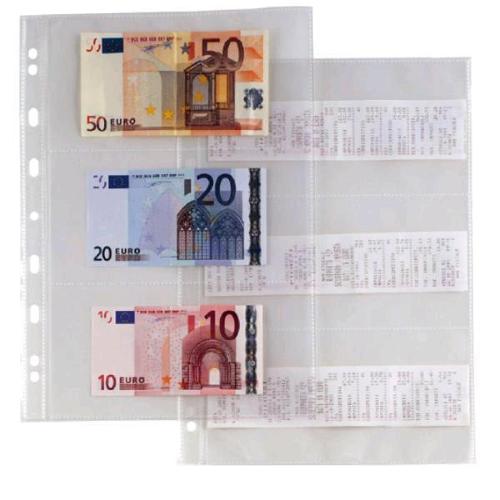 SEI ROTA ATLA BUSTE PORTA BANCONOTE CON FORATURA UNIVERSALE IN PP CM 21X29.7 A4 6 SPAZI TRASPARENTE CONF 10 Pz.