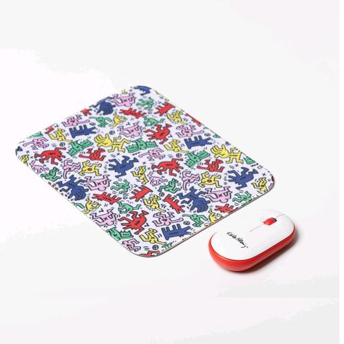 CELLY KIT MOUSE WIRELESS SILENZIOSO 3 PULSANTI 400 DPI + MOUSEPAD KEITH HARING COLLECTION