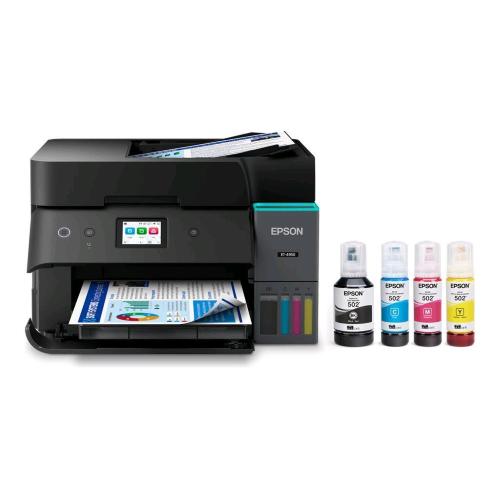 EPSON ECOTANK ET-4950 STAMPANTE MULTIFUNZIONE INK JET A COLORI ITS A4 WI-FI FRONTE RETRO FAX 33.6 Kbps USB LAN 18ppm NERO