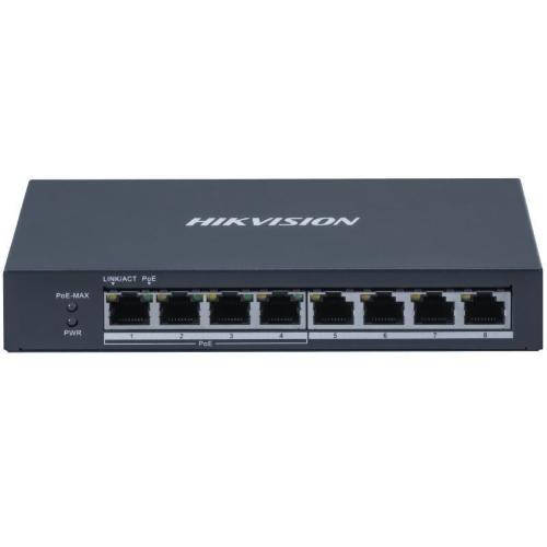 HIKVISION DS-3E0508P-O SWITCH 8 PORTE GIGABIT LAN DI CUI A PORTE PoE TOTALE 60 W CASE IN METALLO DESKTOP