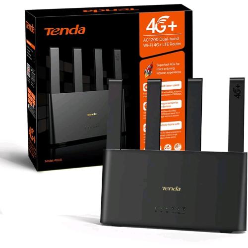 TENDA 4G08 ROUTER 4G + LTE WI-FI DUAL BAND AC1200 2.4GHz 300Mbps 5GHZ 867Mbps 802.11NGB/AC SCHEDA NANO SIM 4 ANTENNE ESTERNE