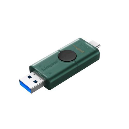 KINGSTON DATATRAVELER DUOG2 CHIAVETTA USB 256GB USB-A + USB-C 3.2 Gen 1 NERO VERDE