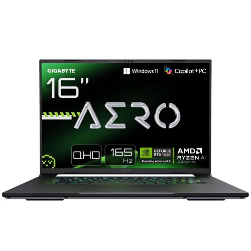 GIGABYTE AERO X16 LAPTOP GAMING COPILOT+ 16" WQXGA 165Hz 2560 x 1600 AMD RYZEN AI 7 350 RAM 16GB-SSD 1TB NVMe-NVIDIA GEFORCE RTX 5060 8GB-WI-FI 6E + GIGABIT LAN-WIN 11 HOME