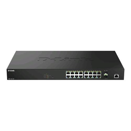 D-LINK DMS-1250-18P SWITCH DI RETE GESTITO L2+ 18 PORTE - 16 x 10/100/1000/2.5G (PoE+) + 2 x 10 Gigabit SFP+ PoE+ (370 W) DESKTOP