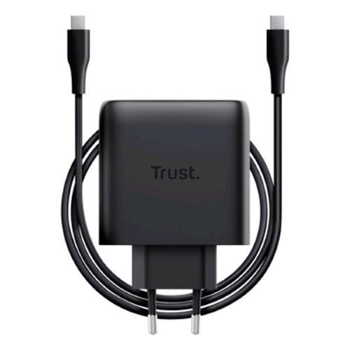 TRUST MAXO ALIMENTATORE 65W GaN USB-C CON CAVO INCLUSO 2 MT NERO