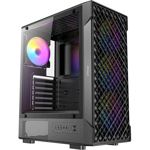ANTEC VX-320 ARGB CASE MIDI TOWER PANNELLO LATERALE VETRO TEMPERATO ATX/mATX/Mini-ITX 4 VENTOLE ARGB NERO