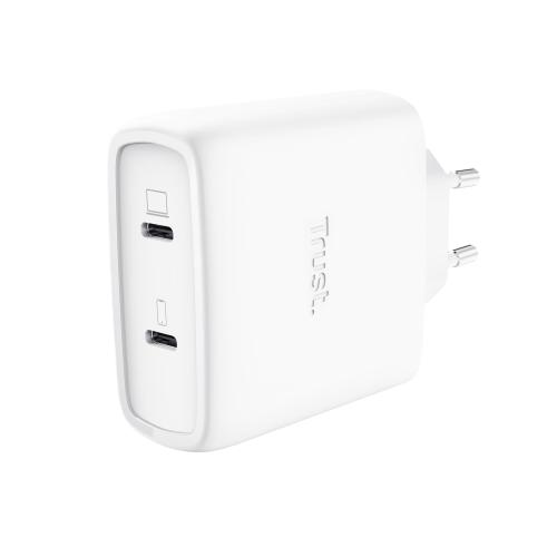 MAXO 65W 2P USB-C GAN CHARGER WHT
