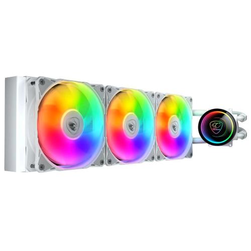 COUGAR 3MPSD360W POSEIDON ELITE ARGB 360 DISSIPATORE A LIQUIDO 392 x121 x 27mm SKT 115x-1200-1700-1366-AM5-AM4-FM2-FM1-AM3 ARGB BIANCO