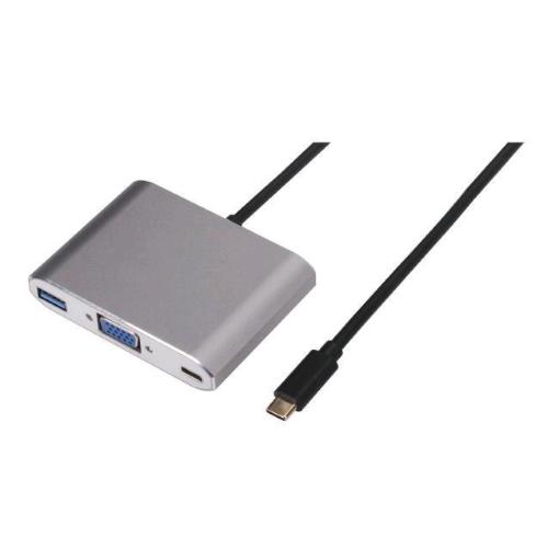 NILOX NX080200123 CAVO DI INTERFACCIA E ADATTATORE USB3.1 VGA USB3.1A TYPE-C SIVLER