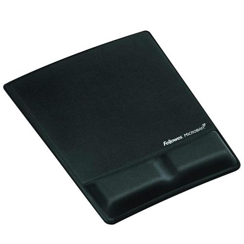 TAPPETINO PER MOUSE CON POGGIAPOLSO IN MEMORY FOAM COLORE NERO