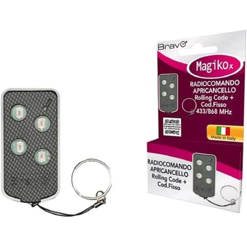 BRAVO MAGIKOx RADIOCOMANDO APRICANCELLO ROLLING CODE + CODICE FISSO AUTOAPPRENDENTE 433/868MHz