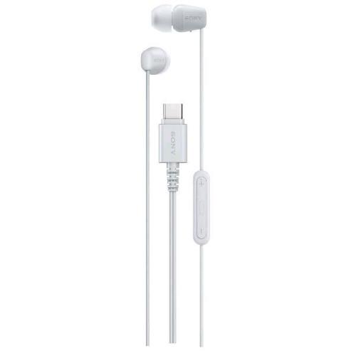 SONY IER-EX15C AURICOLARI CON MICROFONO IN-EAR USB-C CONTROLLO CHIAMATE E VOLUME/MUSICA CAVO ANTI GROVIGLIO BIANCO