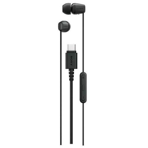 SONY IER-EX15C AURICOLARI CON MICROFONO IN-EAR USB-C CONTROLLO CHIAMATE E VOLUME/MUSICA CAVO ANTI GROVIGLIO NERO