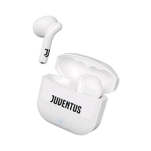 TECHMADE TM-XM201-JUV AURICOLARI BLUETOOTH JUVENTUS CONTROLLO CHIAMATE E VOLUME/MUSICA TOUCH CON CUSTODIA DI RICARICA WIRELESS BIANCO NERO