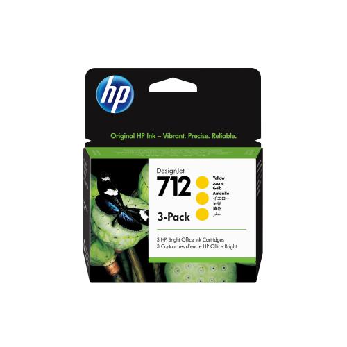 HP 712 3-PACK 29-ML YELLOW DESIGNJE