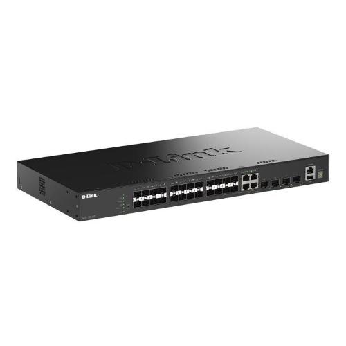 D-LINK DGS-1530-28SC SWITCH GESTITO - 24 x Gigabit SFP + 4 x combo Gigabit SFP/RJ-45 + 4 x 10 Gigabit SFP+ MONTABILE SU RACK