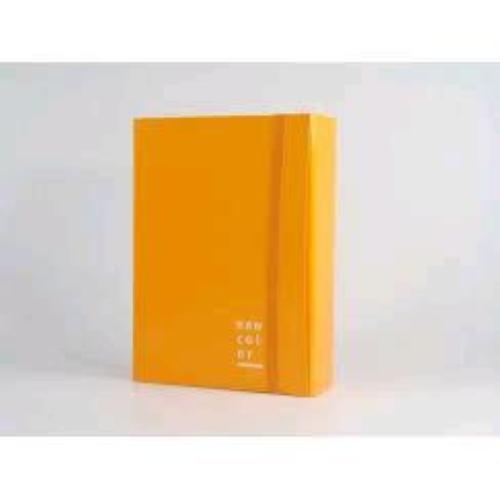 BREFIOCART NEW COLOR CARTELLE C/ELASTICO PIATTO IN CARTONCINO PLASTIFICATO 250X350MM A4 DORSO 10CM COL. ARANCIO