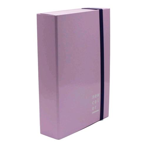 BREFIOCART NEW COLOR CARTELLE C/ELASTICO PIATTO IN CARTONCINO PLASTIFICATO 250X350MM A4 DORSO 10CM COL. ROSA