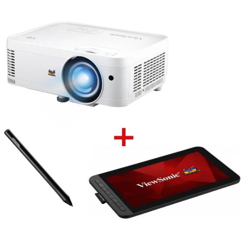 VIEWSONIC PROIETTORE VIEW WXGA 2000ANSI LED OTTICA CORTA + TAVOLETTA ID1230