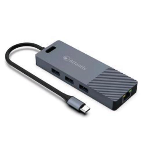 ATLANTIS A04-TC_DK48 DOCKING STATION DUAL DISPLAY HDMI TYPE-C 2 x 2 porte HDMI 4K 30Hz 3 USB-A1 USB-C PD 100 W 1x LAN GIGABIT RJ-45