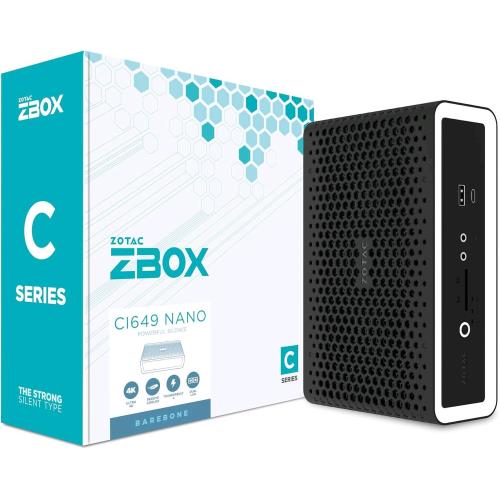 ZOTAC ZBOX CI649 NANO PC BAREBONE i5-1335U IRIS Xe GRAPHICS 2 GLAN WI-FI/BT FREE DOS