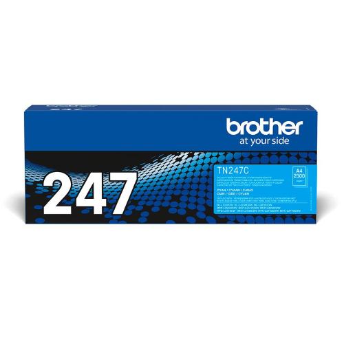 BROTHER TN-247C TONER CIANO ALTA CAPACITA' 2.300 PAG PER HLL3210CW / HLL3230CDW / HLL3270CDW / DCPL3550CDW / MFCL3730CDN / MFCL3750CDW / MFCL3770CDW