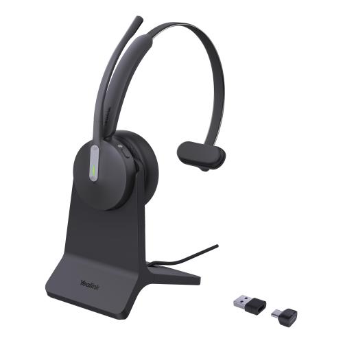 Yealink BH70 Mono with Stand Teams Auricolare Wireless A Padiglione Ufficio USB tipo A Bluetooth Base di ricarica Nero