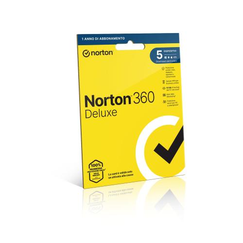 NORTON 360 DELUXE 5 DISPOSITIVI 50 GIGA 12 MESI BOX