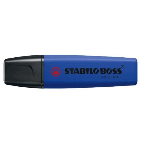 STABILO BOSS WILDFLOWER EVIDENZIATORE PUNTA A SCALPELLO 2/5 mm BLU ELETTRICO CONF 10 Pz.
