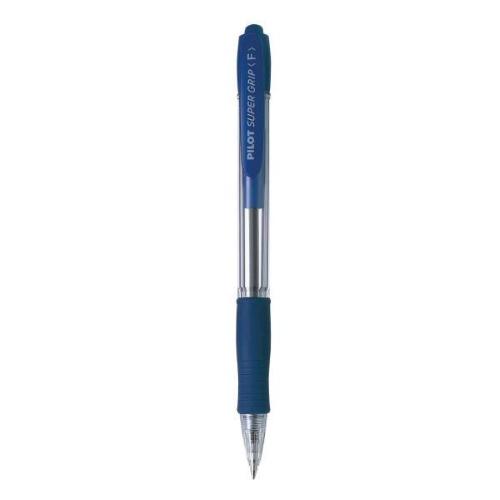 PILOT SUPER GRIP PENNA A SFERA A SCATTO BLU PUNTA CONICA 1mm CONF 12 Pz.