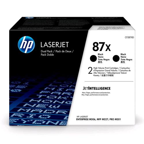 HP 87XD TONER NERO PER STAMPANTI LASER HP 18.000 PAG 2 PZ