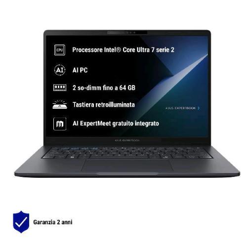 ASUS EXPERTBOOK B3 B3605CCA-MB0909X COPILOT+ PC 16" WQXGA INTEL CORE ULTRA 7 255H RAM 16GB-SSD 1TB NVMe-INTEL ARC GRAPHICS 140T-WI-FI 6E-WIN 11 PROF (90NX08N1-M01180)
