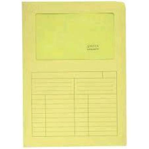 BLASETTI SINTEX CARTELLINA A L CON FINESTRA IN CARTA 297X210MM A4 COL. GIALLO CONF 10 Pz.