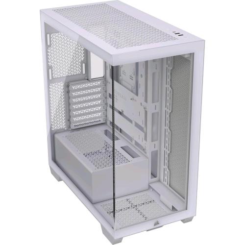 CORSAIR 3500X WHITE MID-TOWER ATX CASE PER PC VETRO TEMPERATO PANORAMICO COMPATIBILE CON SCHEDA MADRE A CONNESSIONE INVERSA BIANCO