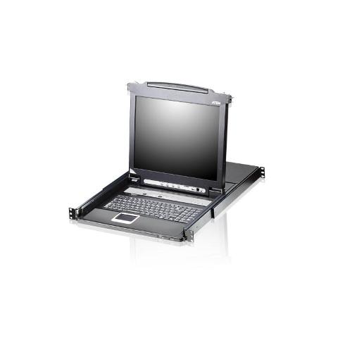 8-PORT SINGLE RAIL 17" LCD KVM CH