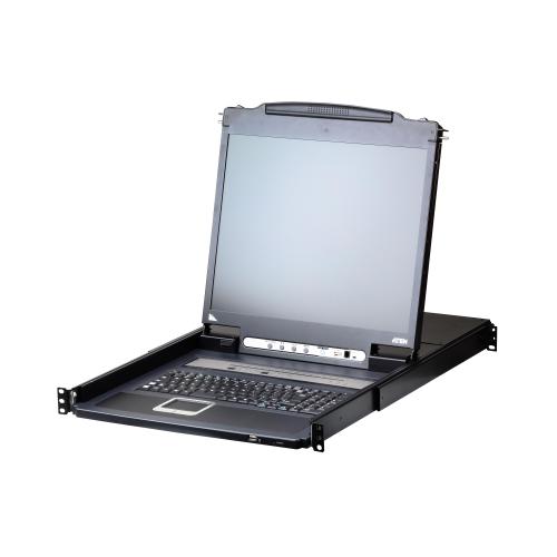16-PORT SINGLE RAIL 17" LCD KVM CH