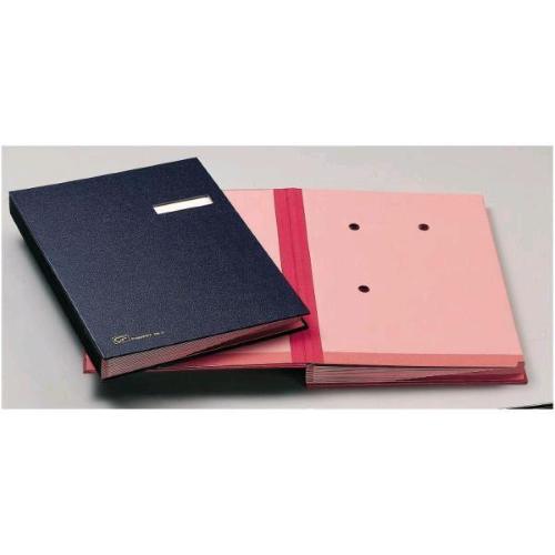 FRASCHINI LIBRO FIRMA 18 INTERCALARI IN DERMOIDE 240X340 mm COL. BLU