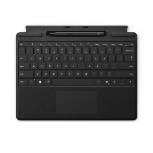 MICROSOFT SURFACE PRO SIGNATURE KEYBOARD TASTIERA CON SLIM PEN E TASTO COPILOT ACCELEROMETRO, TOUCHPAD, PORTA SURFACE SLIM PEN 2 E SUPPORTO DI RICARICA - QWERTY - ITALIANA - NERO - CON SLIM PEN 2 - PER SURFACE PRO 10 FOR BUSINESS, PRO 8, PRO 9, PRO X