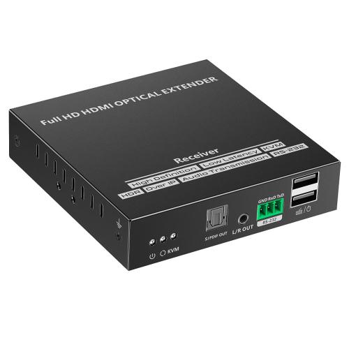 Ricevitore per Extender Ottico KVM HDMI Over IP Full HD Non Compresso fino a 40Km