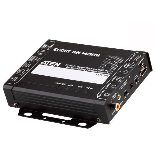 Ricevitore HDBaseT HDMI con de-embedding Audio PoH Bidirezionale 4K 100m, VE2812PR